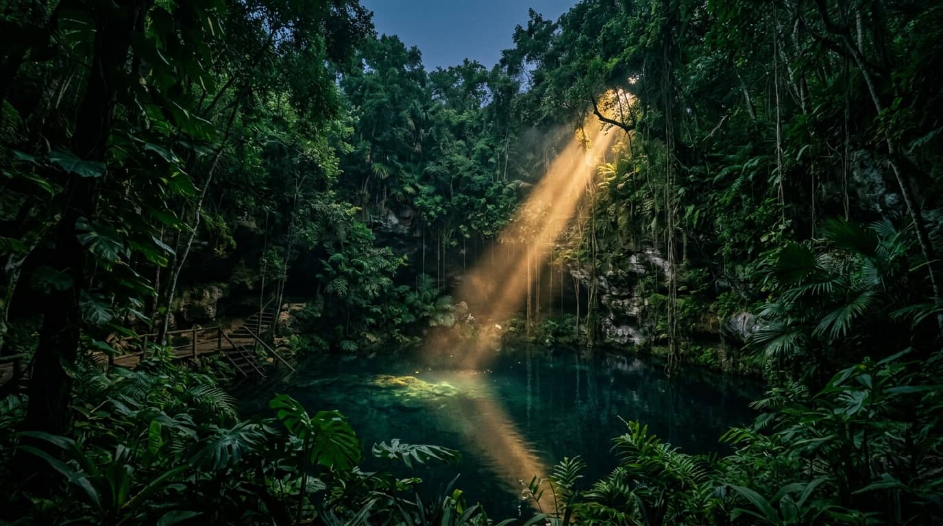 Cascada en la naturaleza mexicana